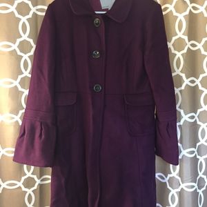 Old Navy Purple Wool-blend Dress Coat